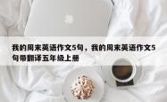 我的周末英语作文5句，我的周末英语作文5句带翻译五年级上册