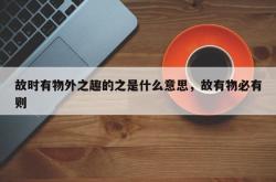 故时有物外之趣的之是什么意思，故有物必有则